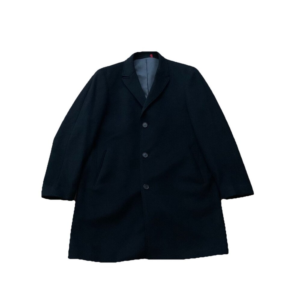 Alfani Black Wool Cashmere Blend Overcoat for Macy's 46L Men's Winter Coat